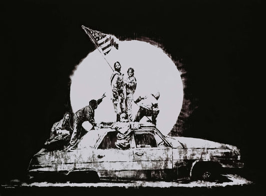 Banksy Iwo Jima Car Flag