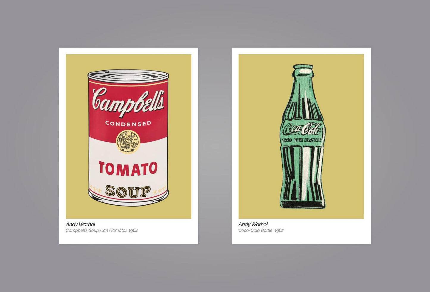 Set of 2 Andy Warhol Pop Art Prints Exhibition Poster Gallery Art Set