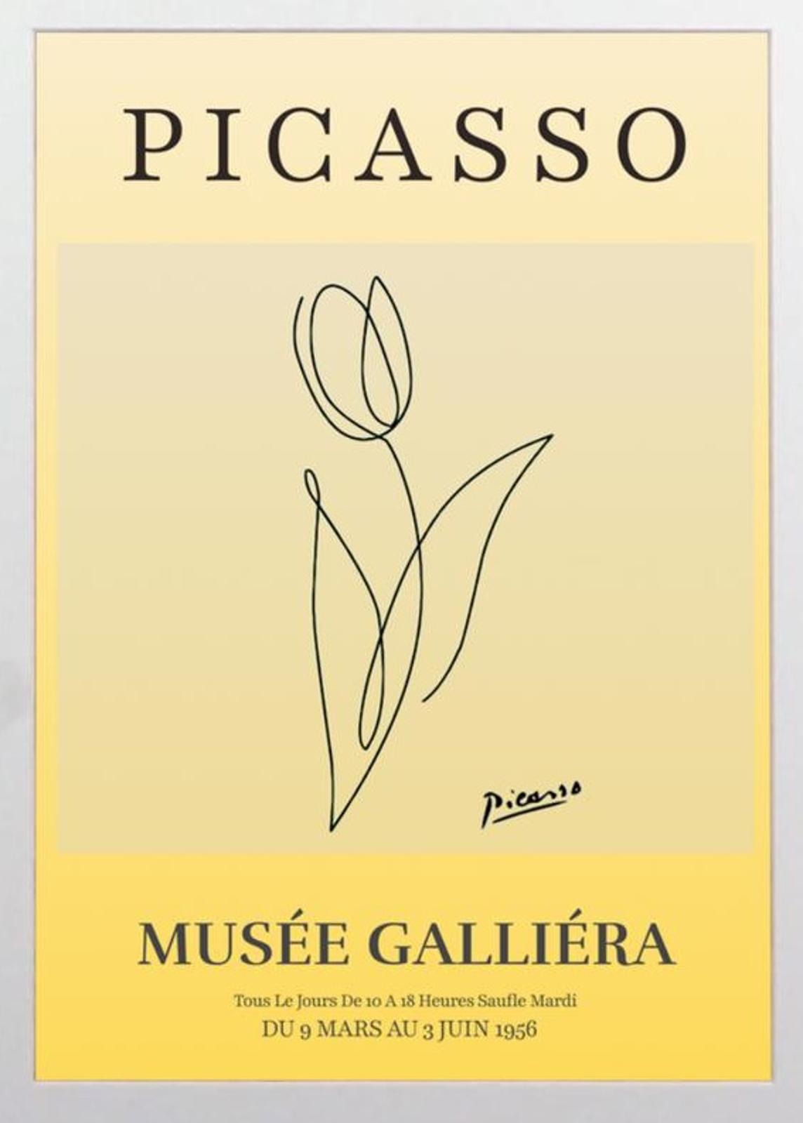 Picasso Line Art Tulip Musee Galliera Framed Print Timeless Elegance