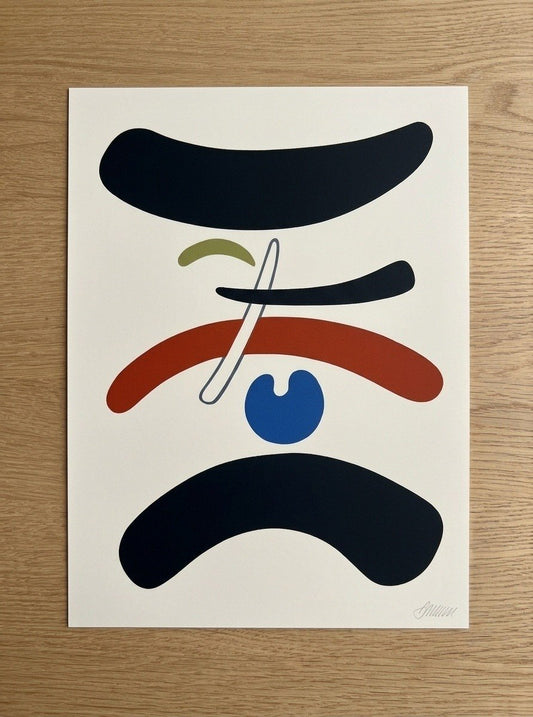 Willi Baumeister "Tori" (1951) Vintage Print – A4 German Abstractionist Wall Art