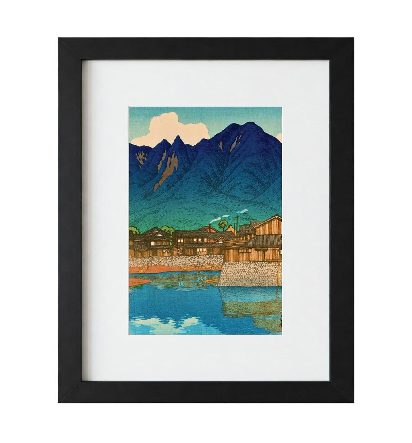 Framed Wall Art Print of Mountain Landscape Kawasage