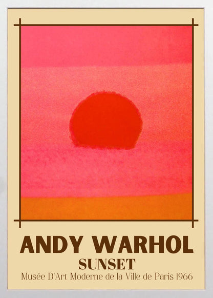 Andy Warhol "Sunset" Framed Print | Abstract Pop Art Wall Decor