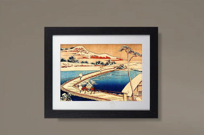 Framed Art Print Seta Bridge in Snow by Utagawa Hiroshige Framed Print