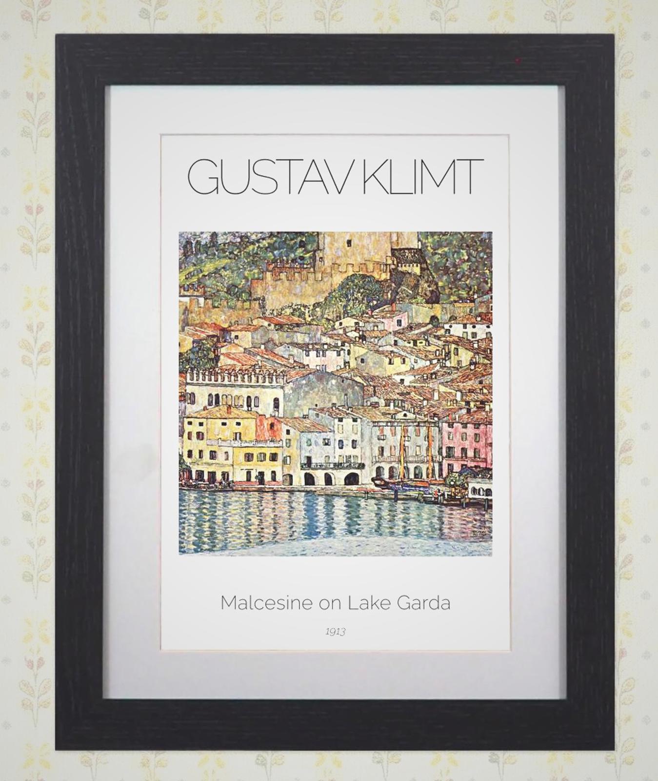 Gustav Klimt 'Malcesine on Lake Garda' Framed Poster 11x14" Framed Print