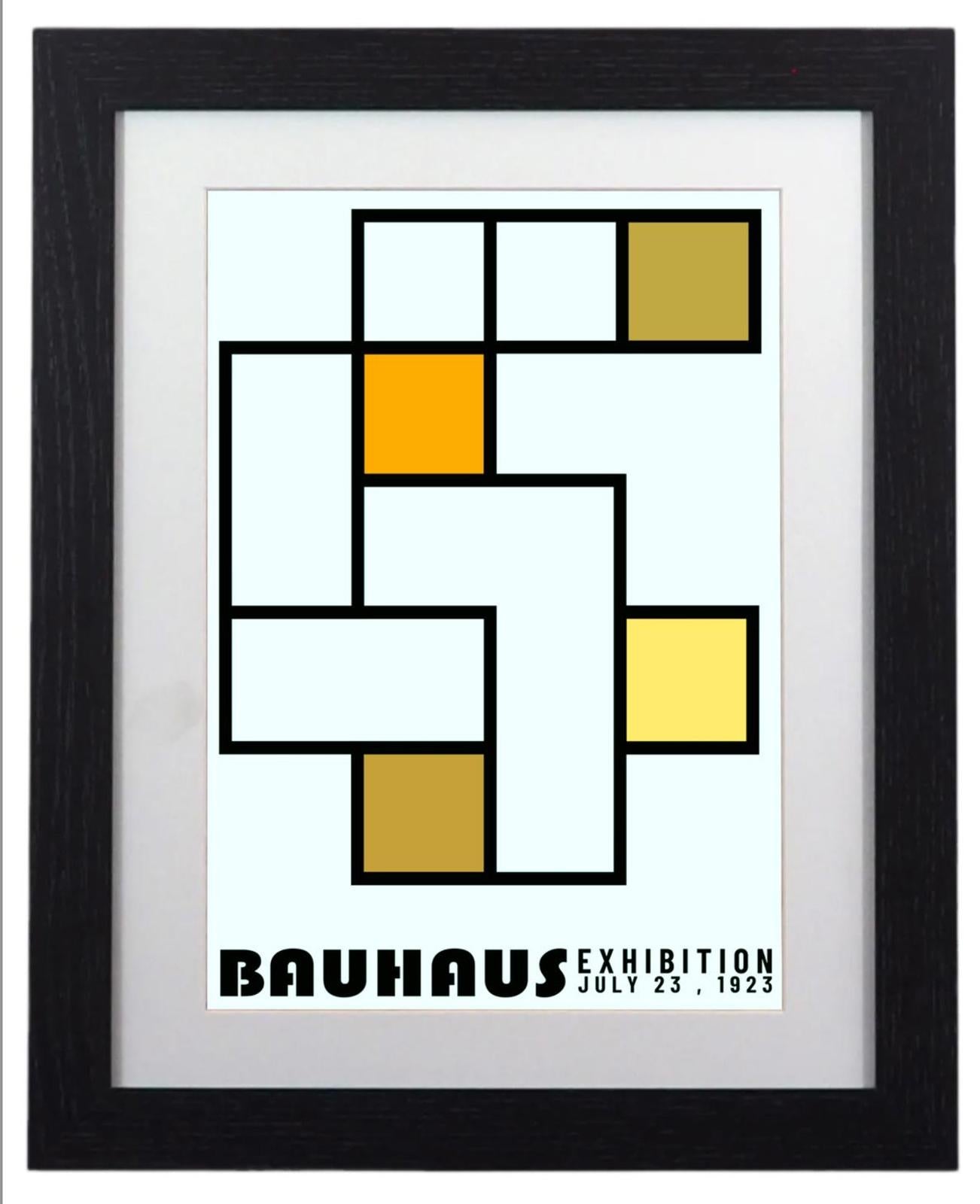Bauhaus Exhibition Framed Poster Abstract Geometric Art Print for Modern Spaces