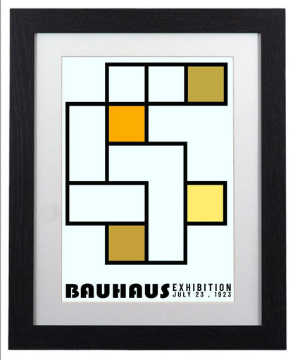 Bauhaus Exhibition Framed Poster Abstract Geometric Art Print for Modern Spaces