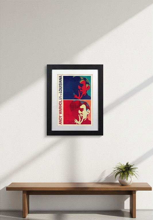 Framed Art Print | Double Portrait by Andy Warhol - 11"x14" Black Frame A4 Print