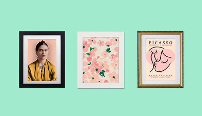 Set of 3 Framed Art Prints - Frida Kahlo, Matisse & Picasso Gallery Wall