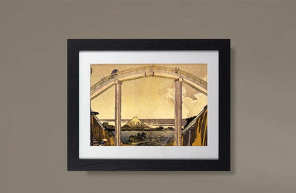 Under Mannen Bridge Fukagawa by Hokusai Framed Print