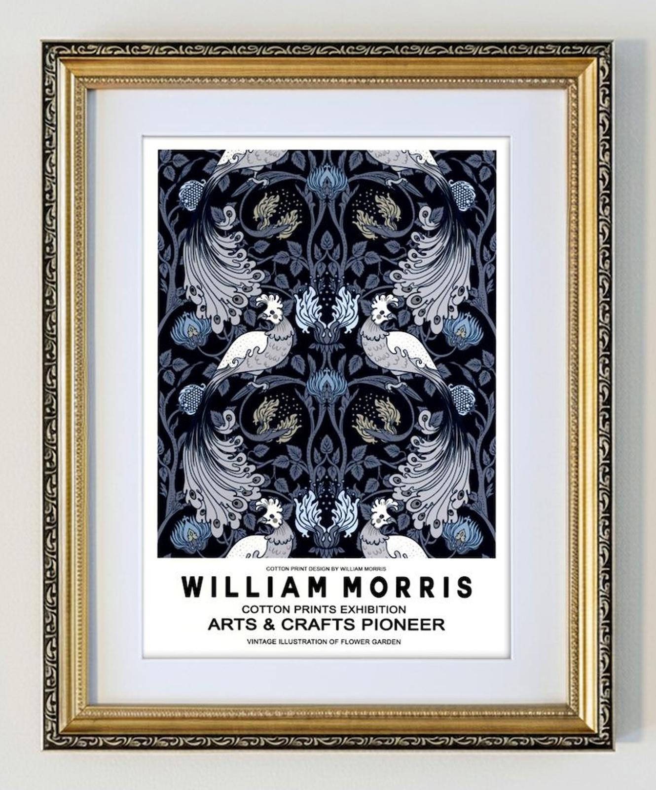 Framed Art Print  by William Morris Gilt Frame A4 Print
