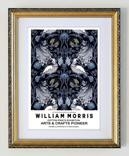 Framed Art Print  by William Morris Gilt Frame A4 Print
