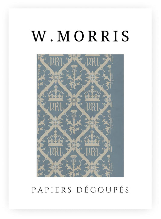William Morris Exhibition Poster – Papiers Découpés Floral, Framed Print