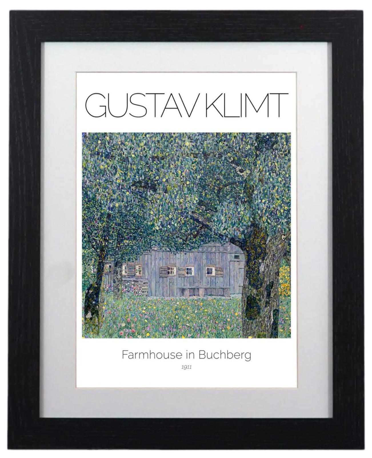Gustav Klimt's 'Farmhouse in Buchberg' Framed Poster Timeless Art Print