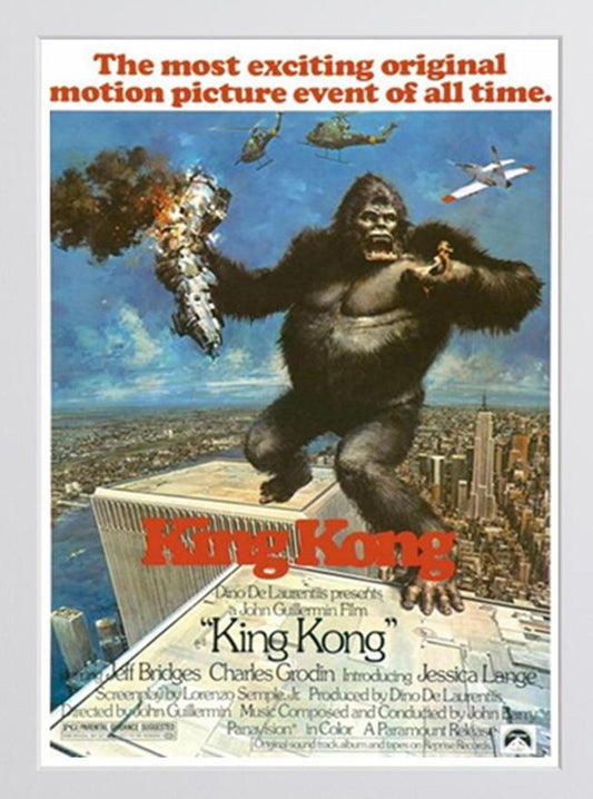 Framed Art Print - King Kong (1976) Movie Poster - 11"x14" Frame, A4 Print