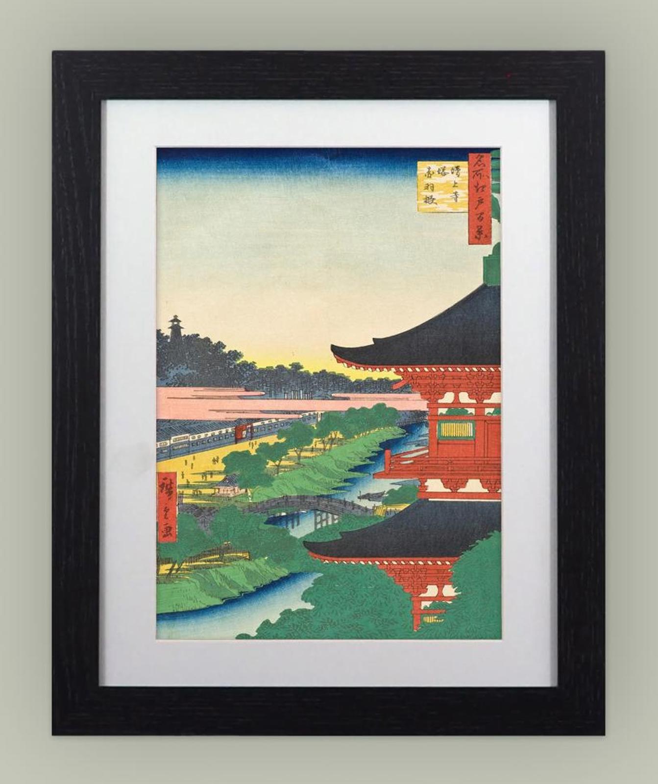 Print Snow at Zōjōji Temple, Utagawa Hiroshige Framed Print