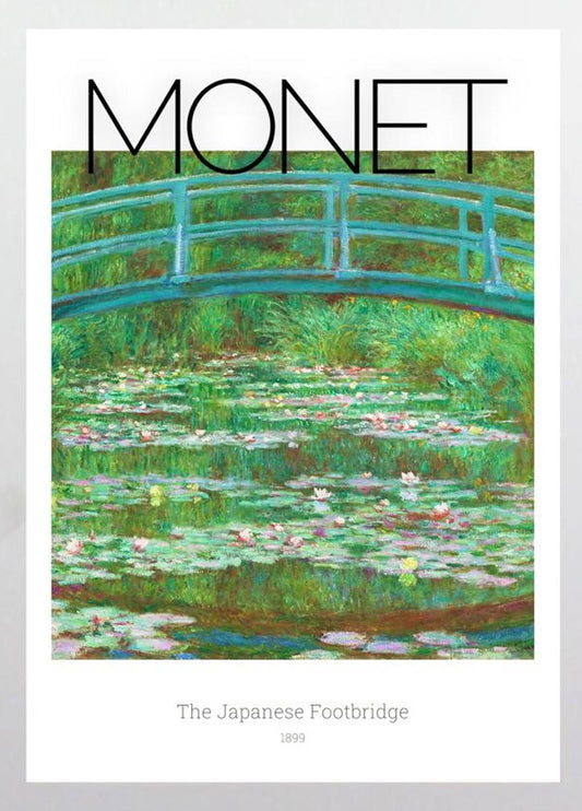 Framed Art Print The Japanese Footbridge by Claude Monet 11"x14" Black Frame