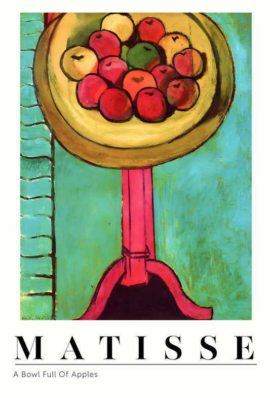 Matisse Bowl of Apples on a Table  Colourful Exhibition