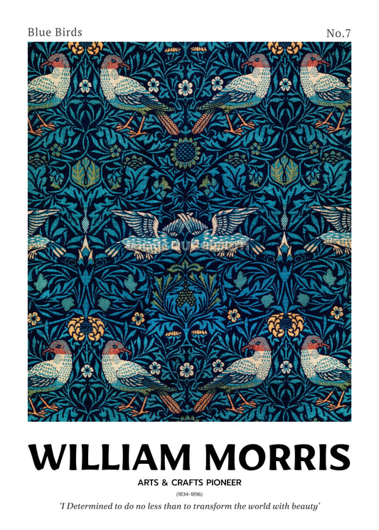 William Morris Blue Birds Pattern