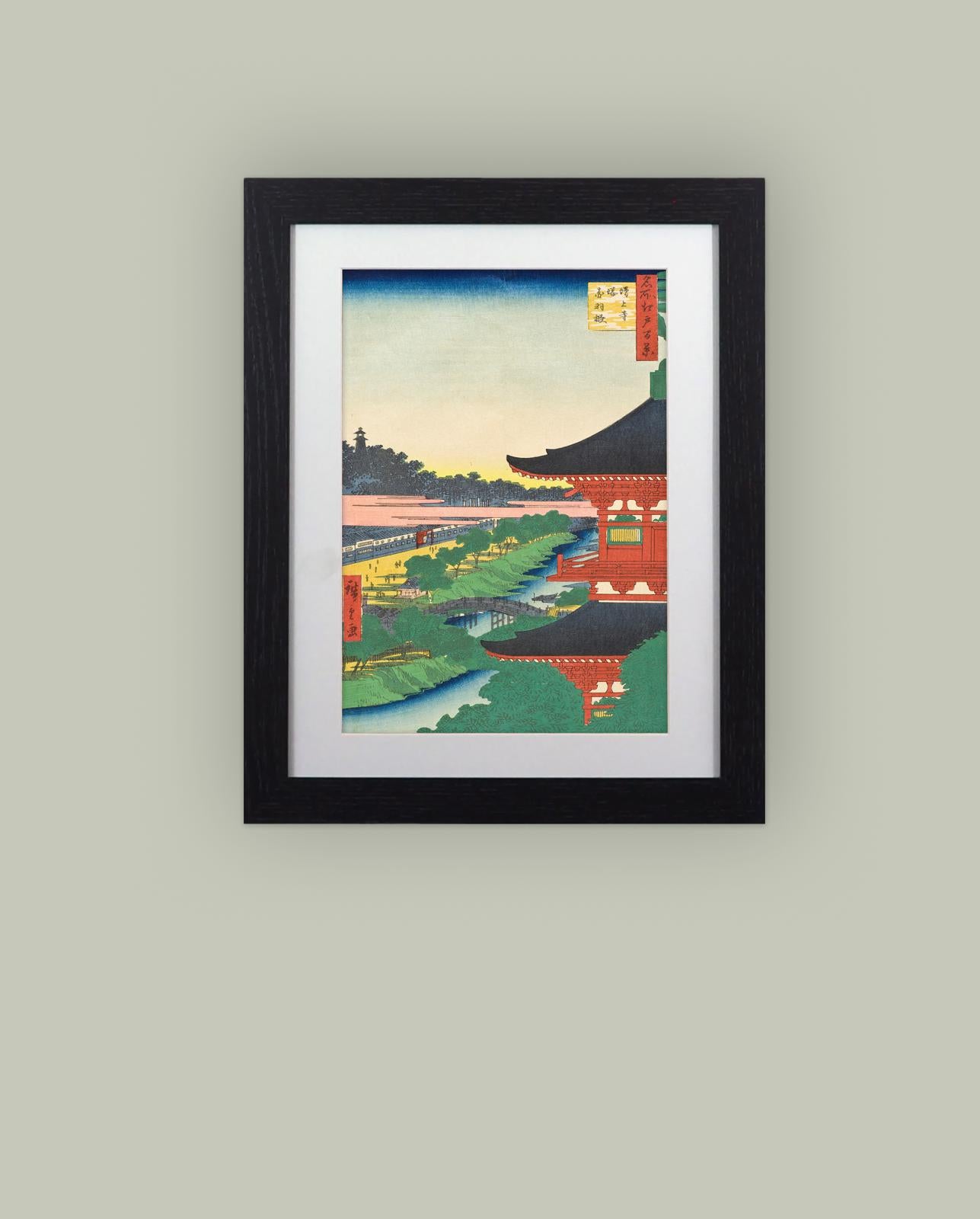 Print Snow at Zōjōji Temple, Utagawa Hiroshige Framed Print