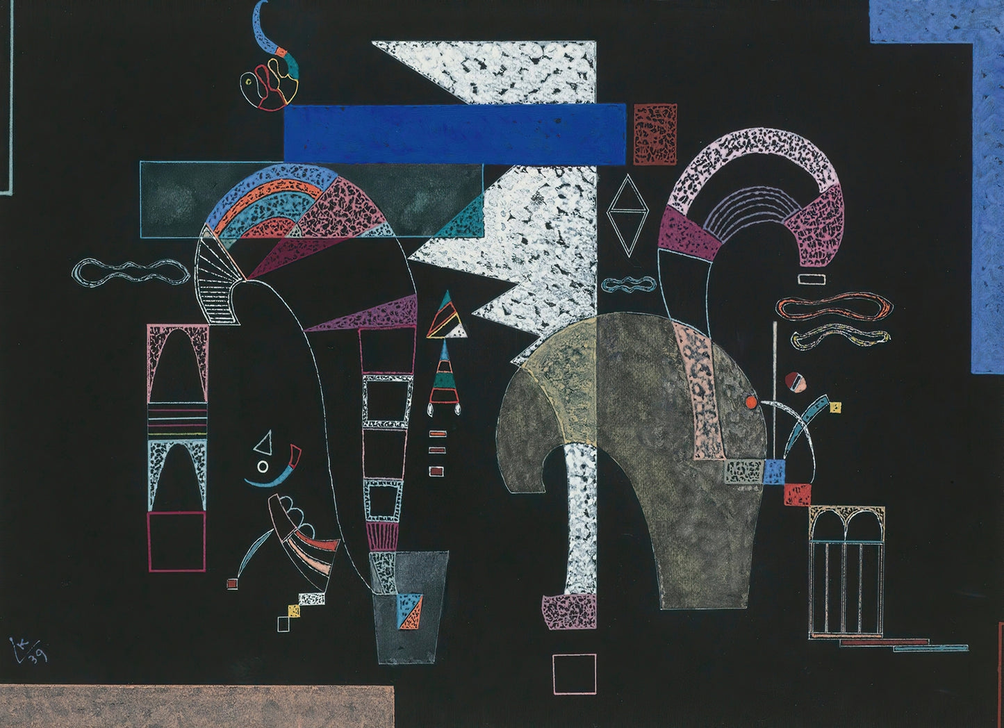 Midnight Biomorphic Study, Wassily Kandinsky