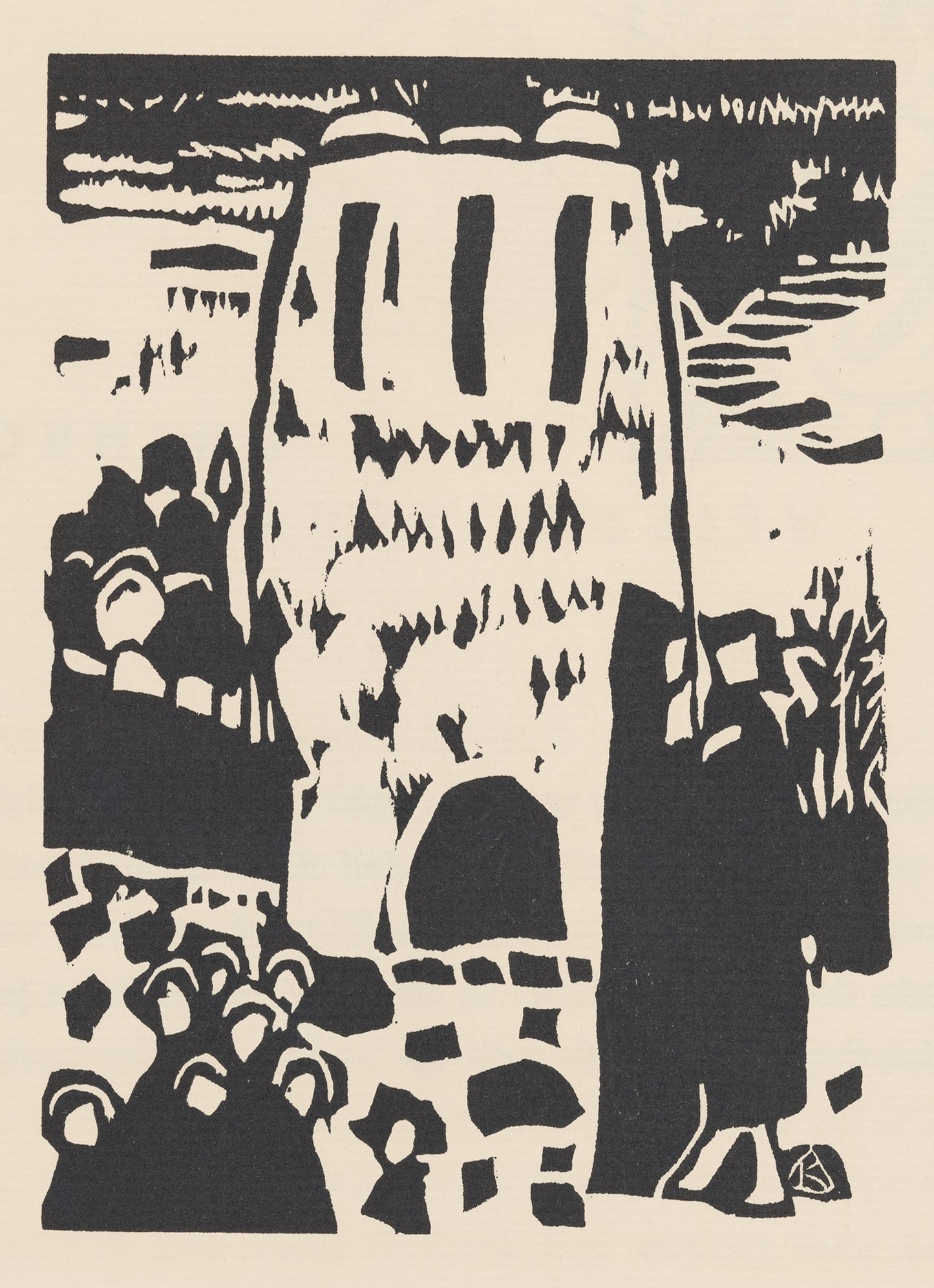 Tower and Spectators, Wassily Kandinsky