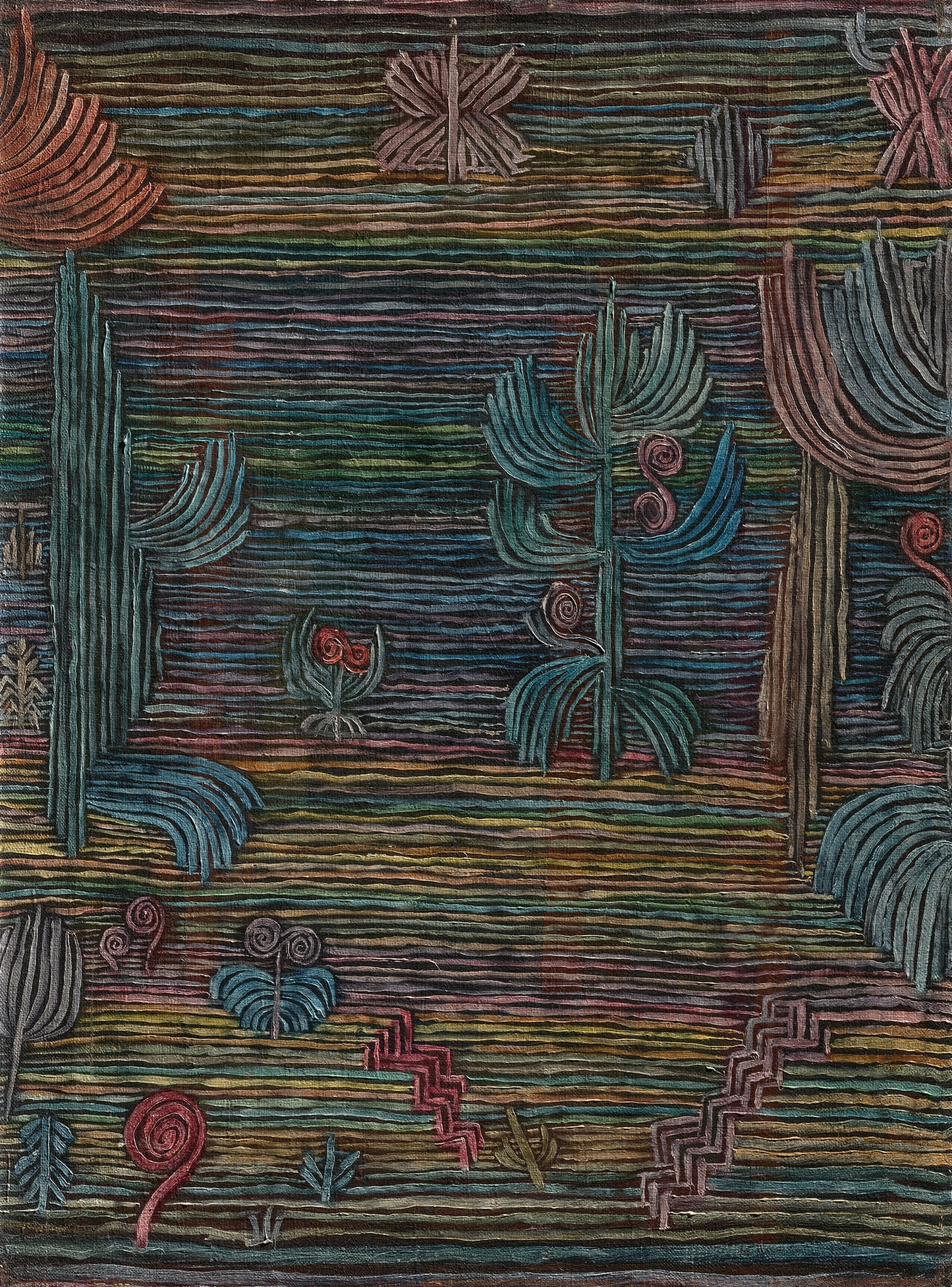 Paul Klee Abstract Art Print – Exotic Garden 1926