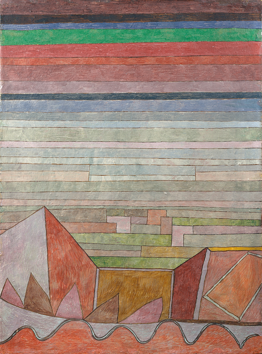 Paul Klee Abstract Art Print – View into the Fertile Country