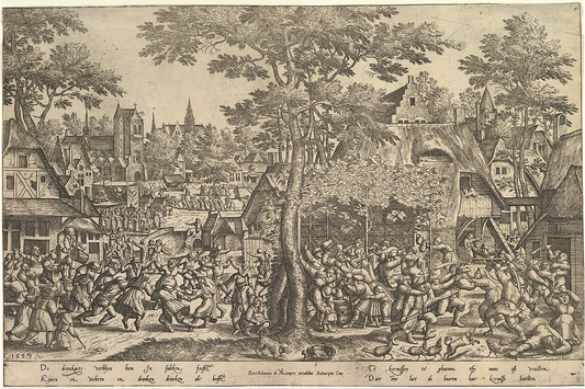 Pieter Bruegel the Elder – The Peasant Kermis (1559) Vintage Engraving