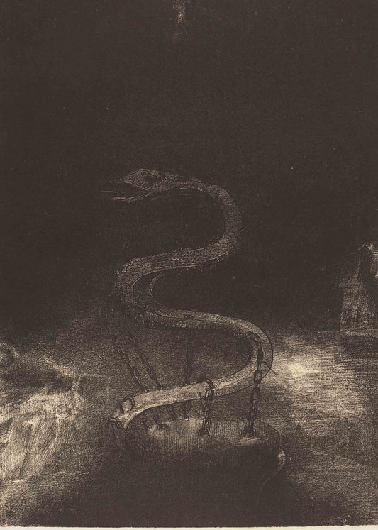 The Serpent Dark Vintage Snake Illustration