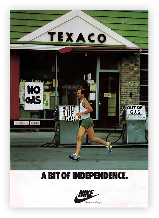 Vintage Nike Running Poster – A Bit of Independence Heritage Art