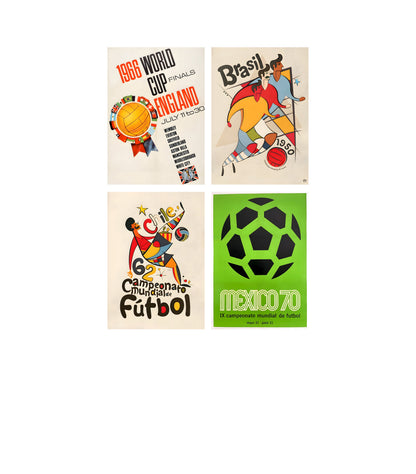 Set of World Cup Posters - Vintage Football Art Gallery Wall A3/A4 Print